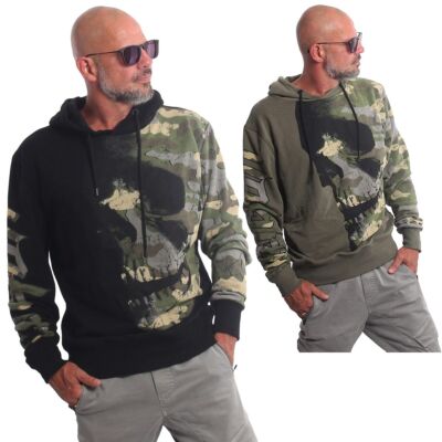 Yakuza Herren Rising Skull Hoodie Kapuzen Pullover Sweater Sweatshirt HOB 20095 