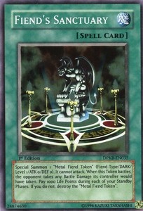 Fiend's Sanctuary - DPKB-EN035 - Super Rare - Unlimited Edition x3 - Near Mint