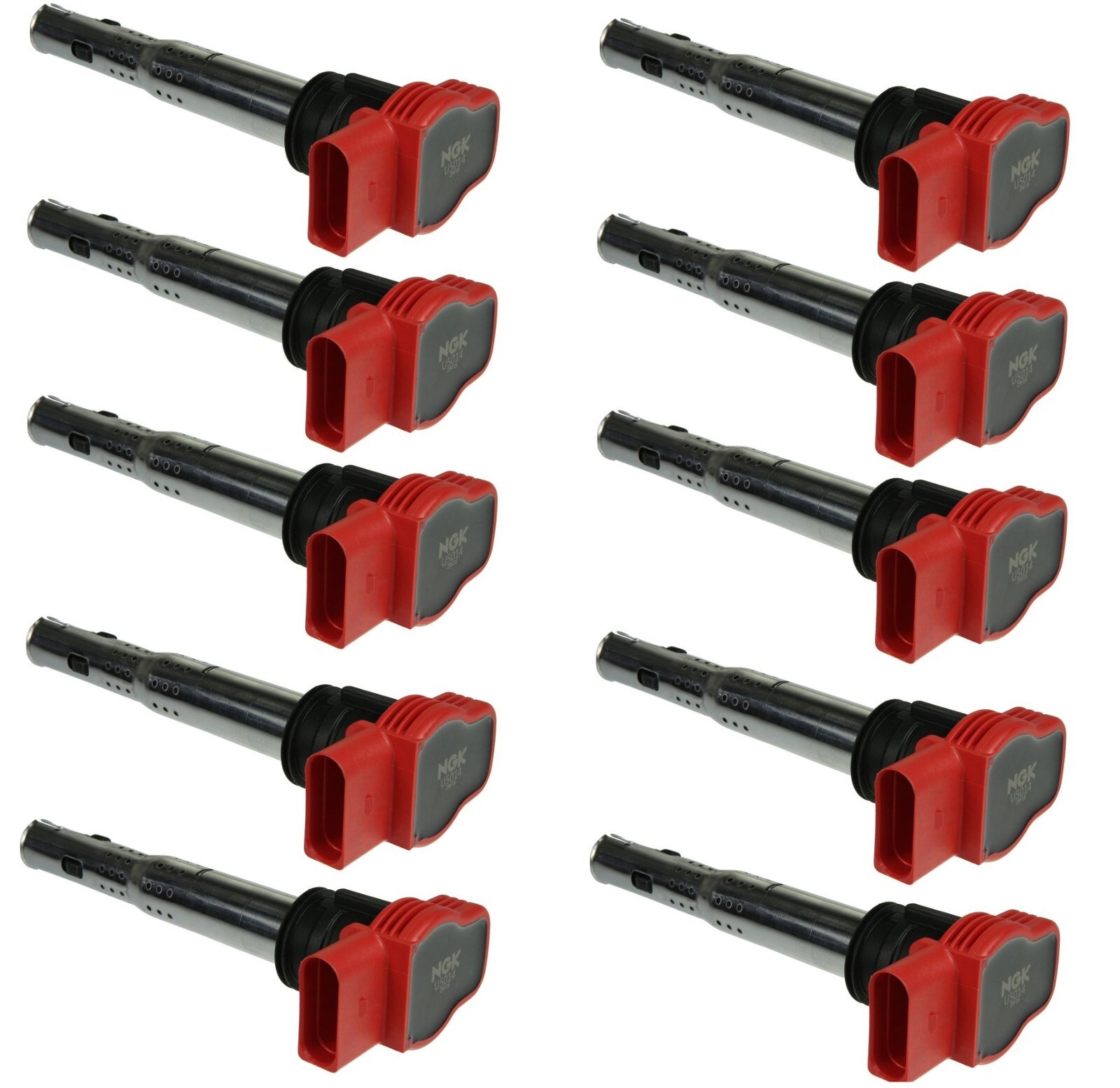 Set of 10 NGK Direct Ignition Coils for Audi R8 S6 5.2L V10