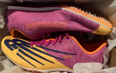 NEW NEW BALANCE men\'s md500 track and field shoes in yellow pink Mens New Balance MD500v8 Yellow Pink Track Spike Running  main image 3