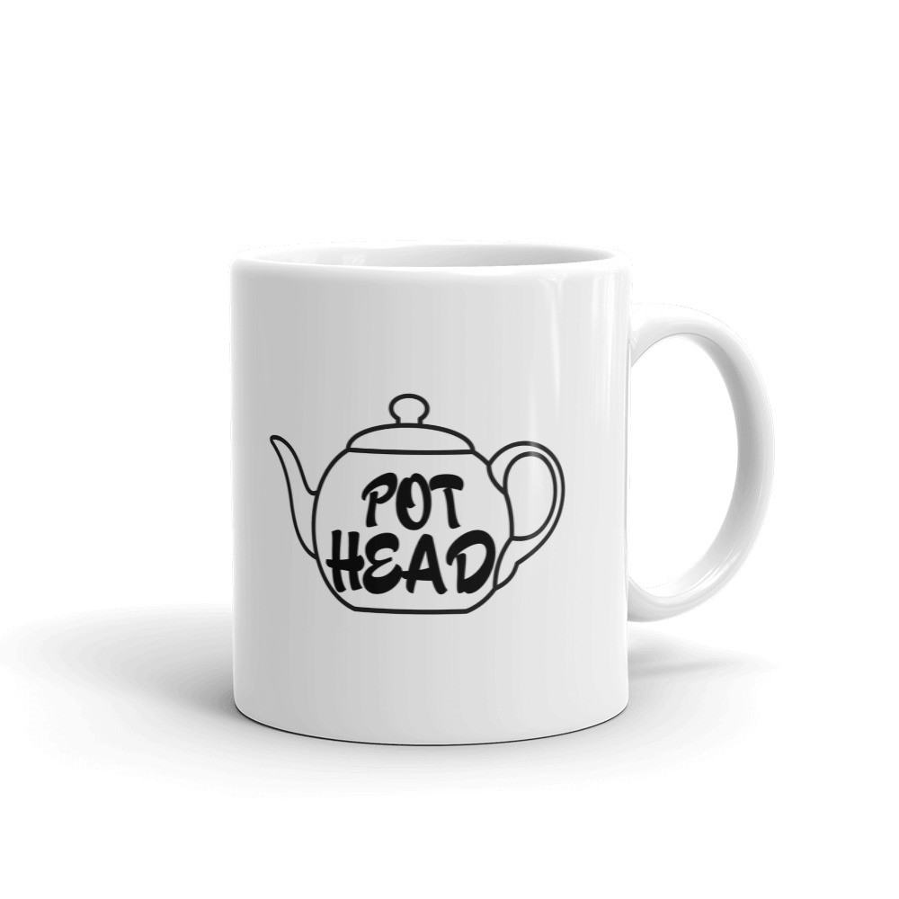 Pot Head Teapot Unique Funny Coffee Tea Ceramic Mug Office Work Cup Gift