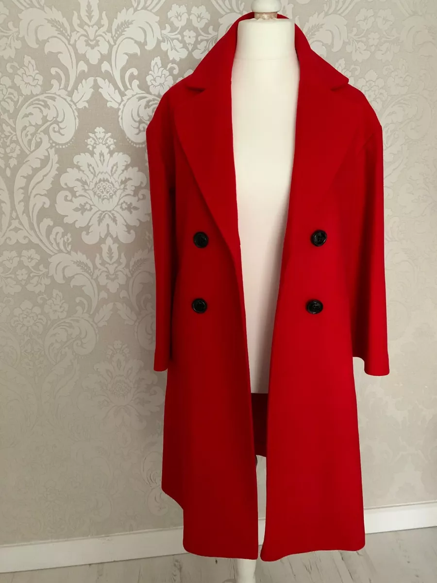 Miss selfridge red coat cheap