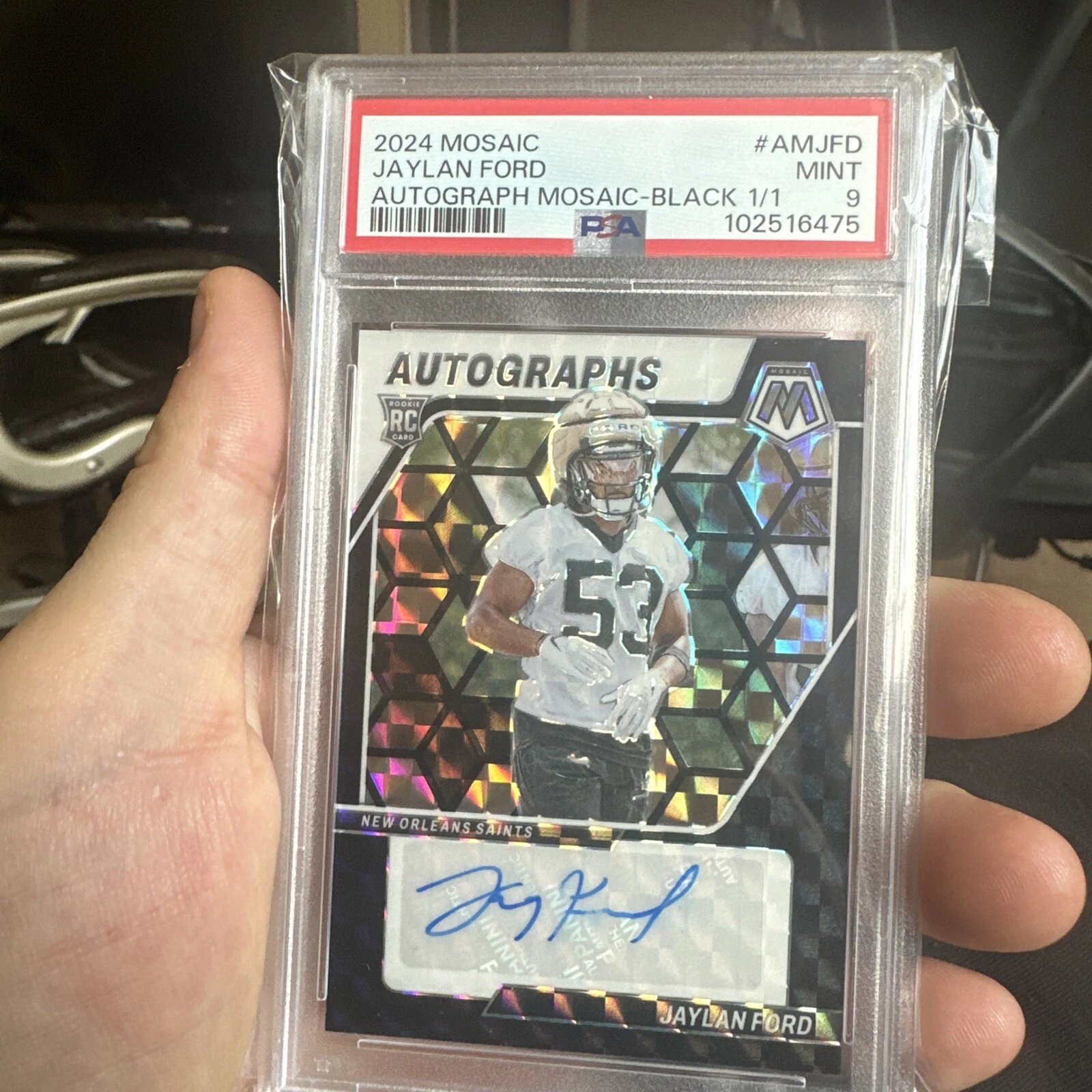 Jaylan Ford Panini Mosaic Autographs Mosaic #AMJFD Black 1/1