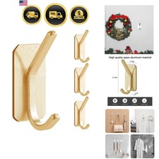 Heavy Duty Adhesive Wall Hooks, 30 lb Max Load Waterproof Hooks for Bathroom ...
