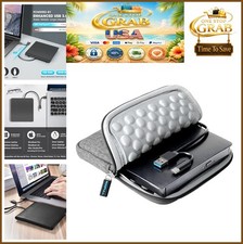 External CD DVD Drive for Laptop USB 3.0 Type-C Portable with Carrying Case Mac