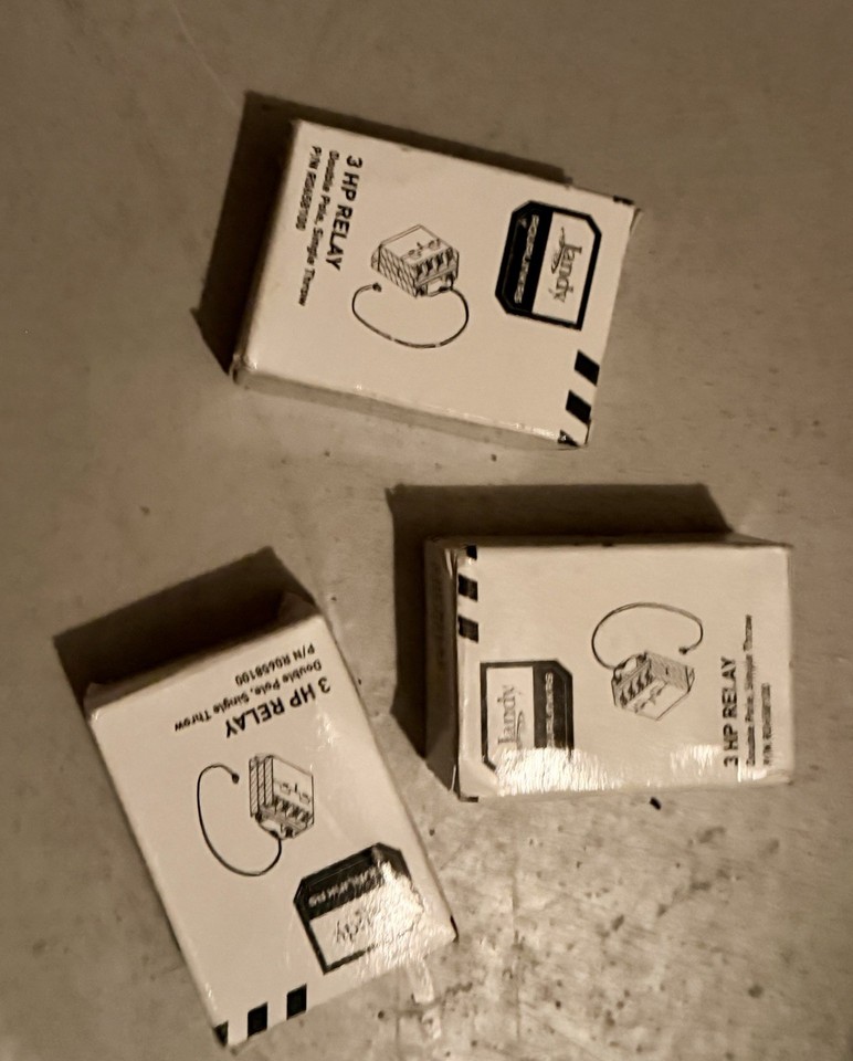 Three Zodiac Jandy 3 HP Relays P/N R0658100 Double Pole Single Throw AquaLink RS