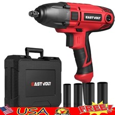 High Torque Electric Impact Wrench 450 Ft Lbs 7.5a Heavy Duty Set W 4 Sockets High Torque Electric Impact Wrench 450 Ft Lbs 7.5a Heavy Duty Set W 4 Sockets