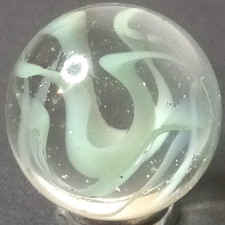 Vintage Vitro Horseshoe Caged Cat s Eye Shooter Marble .89 NEAR MINT 925.059