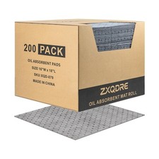 Oil Absorbent Pads 16" x 18", 5.5 oz Heavy Duty Polypropylene Oil Absorbent M...