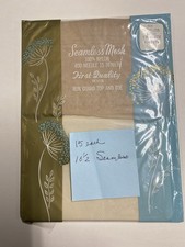 New Vintage RHT Nylon Garter Stockings Off White Coloring Original Package