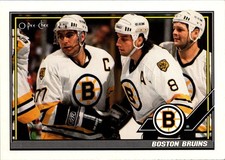 1991-92 O-PEE-CHEE #170 BOSTON BRUINS TEAM CARD