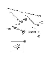 Genuine Mopar Front Wiper Arm 68744890AA