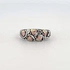 Vintage Colemans Black Hills Gold Sterling Silver 925  12k Floral Leaf Size 8.5
