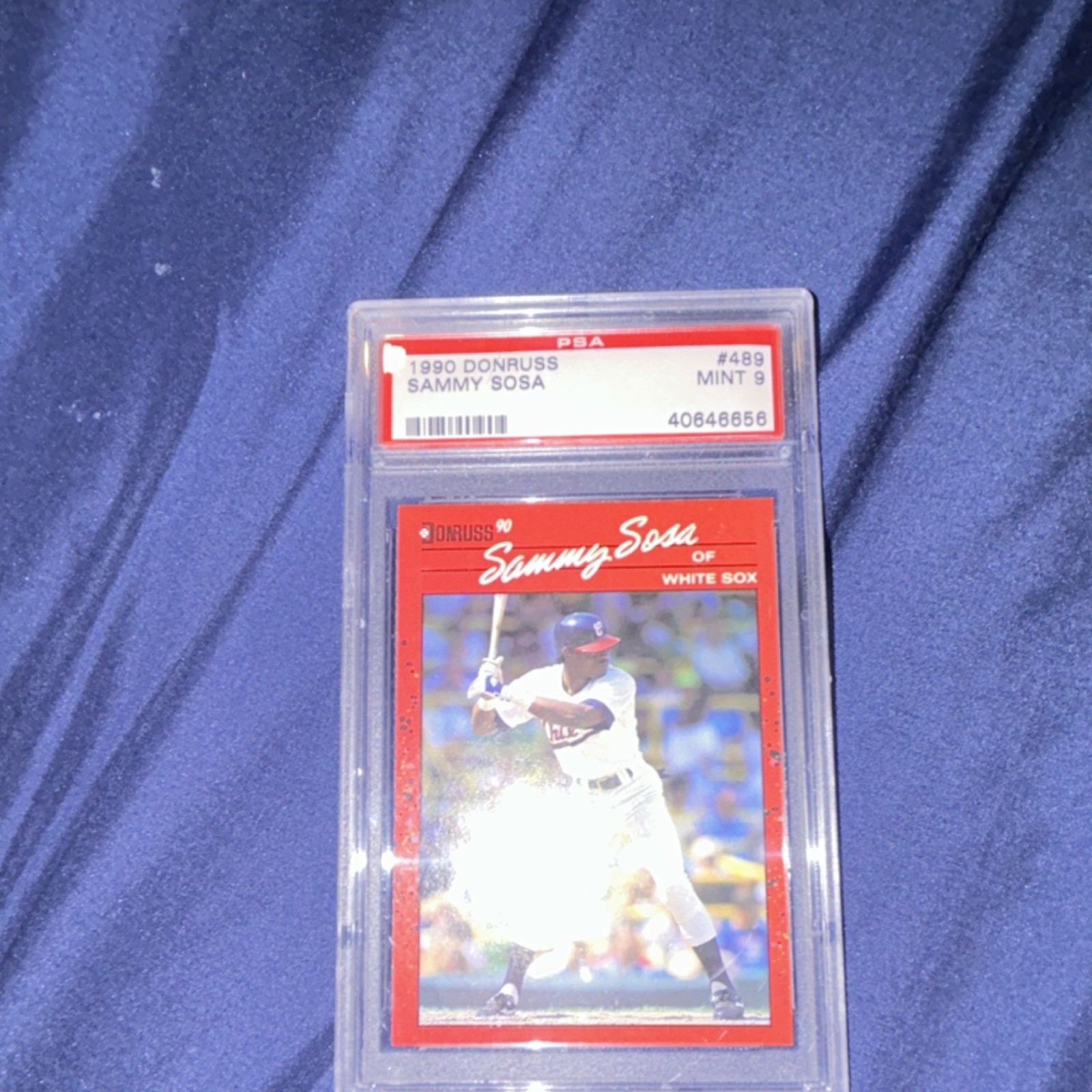 1990 Donruss Sammy Sosa Rookie #489 PSA 9 Chicago White Sox Baseball Card