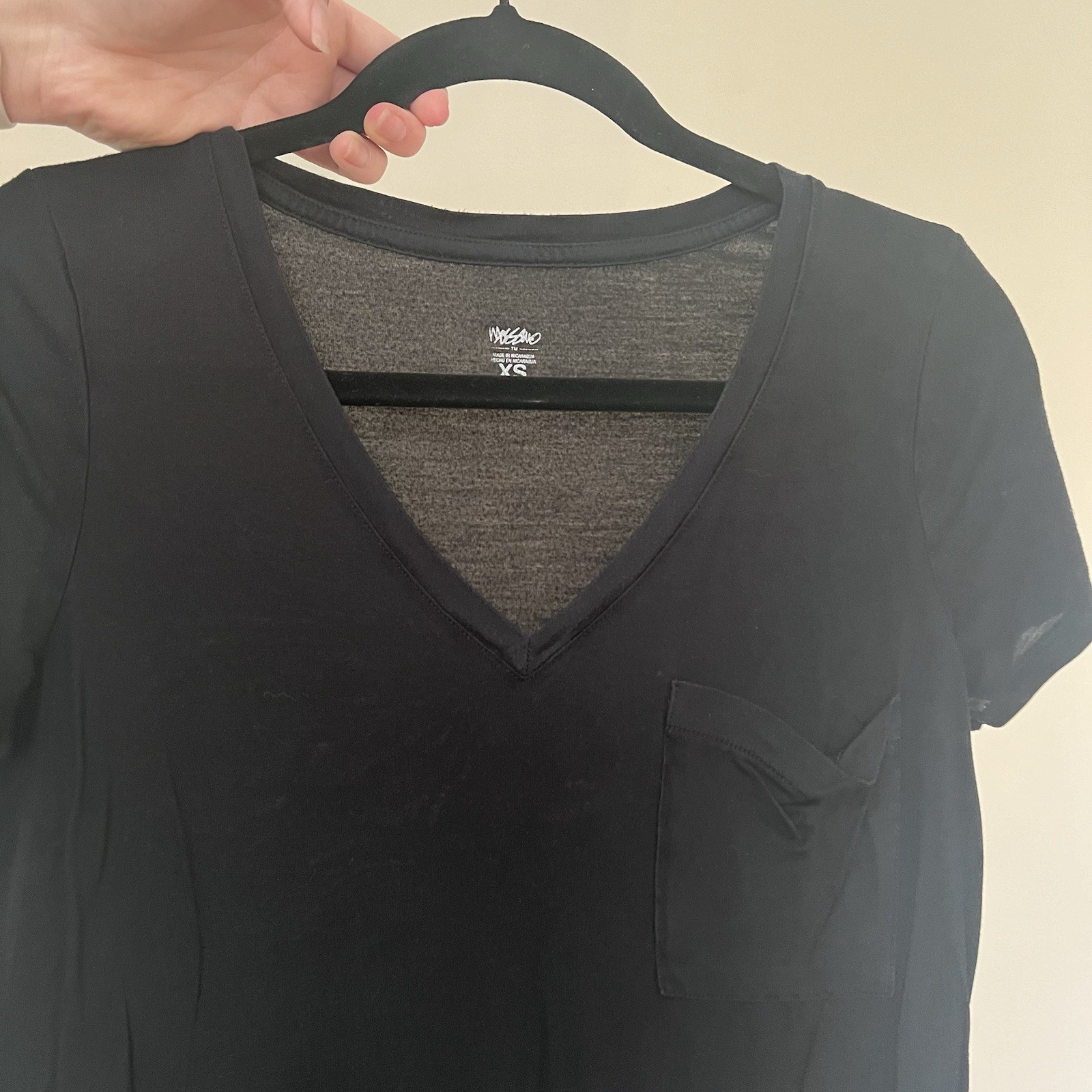 Mossimo Supply Co. Black Basic V-Neck Top - image 2