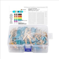 1W Metal Film Resistors Kit - 1220-Piece 122 Values 0.33 -2.2M  ,  1