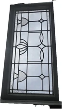 ANTIQUE LEADED GLASS WINDOW COAL REGION of PA 1920s nice NO CRACKS