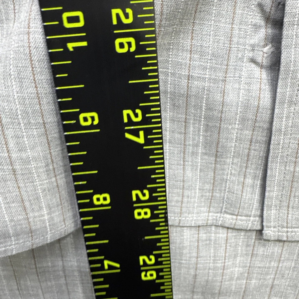 Camisa de vestir Billy Reid gris a cuadros ajuste estándar botón delantero para hombre talla 16” Foto 3 de 4