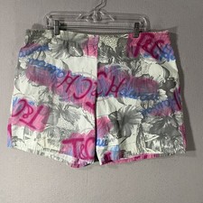 Vintage T C Surf Designs Hawaii Floral Shorts Trunks USA Made Size L/XL