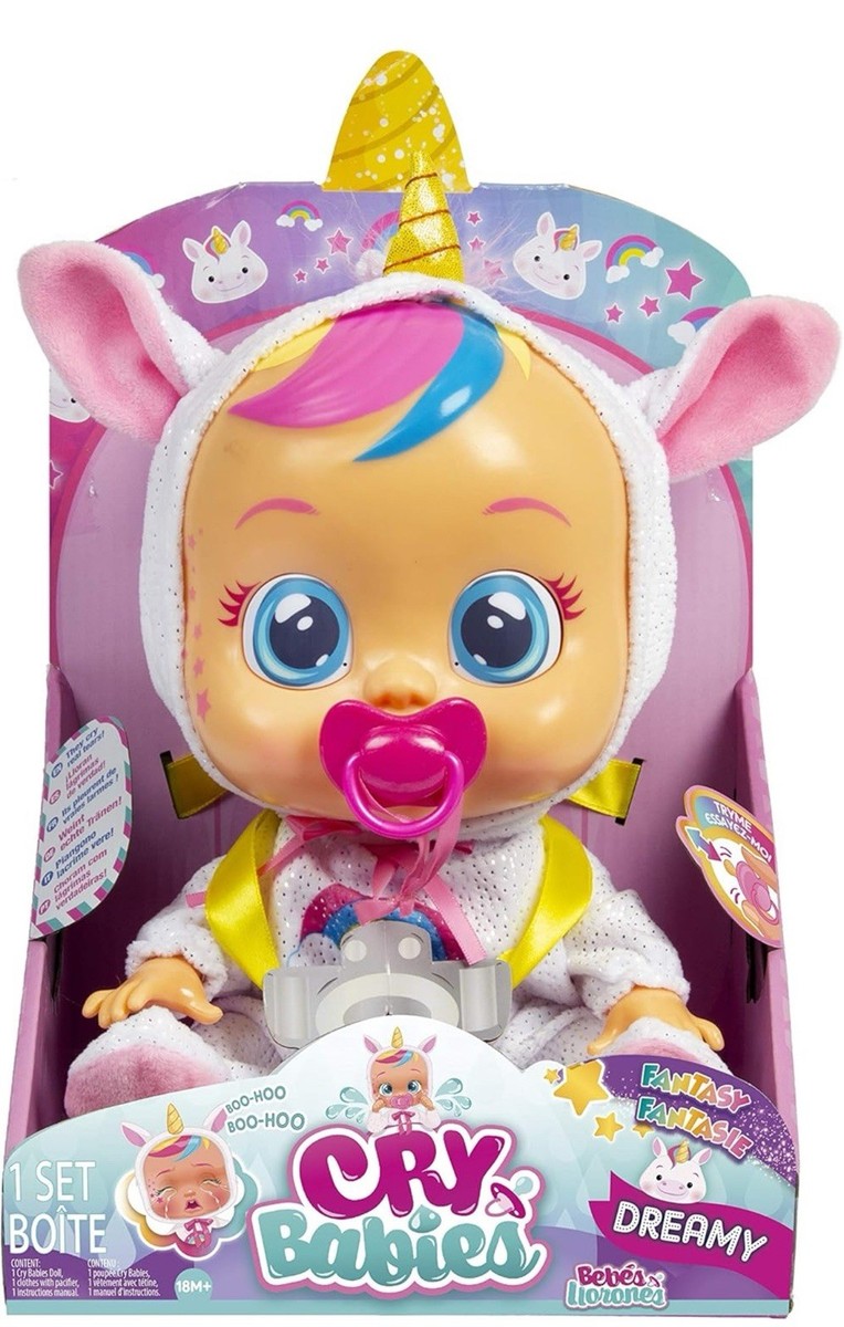 Cry Babies Dreamy the Unicorn 12” Baby Doll Shimmery