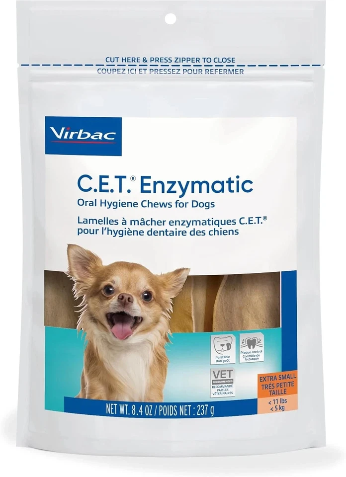 Virbac C.E.T. Enzymatic Oral Hygiene Chews for 8.4 Ounce (Pack of 1), Natural - Image 2 of 3
