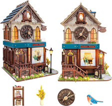 Book Nook Kit for Adults and Teens, DIY Miniature House Kit with Led Light, 3D W