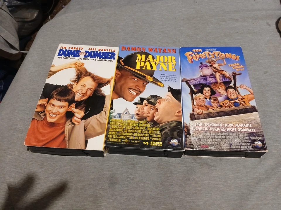 3 90s Comedy Vhs Lot Dumb And Dumber Major Payne The Flintstones - Image 2 of 4