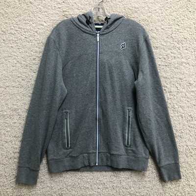 Fourlaps Peloton Hoodie Large Gray Full Zip Pocket Sweatshirt Athletic Womens L