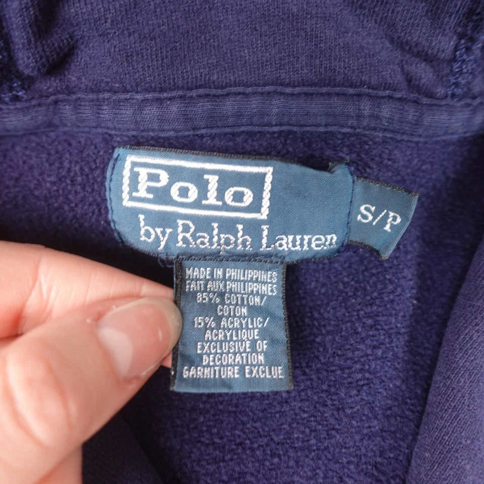 Polo Ralph Lauren Cardigan Sweater Mens Small Blue Shawl Collar Button Up Patch - Image 2 of 4