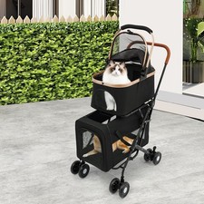 2-Tiers Small  Medium Dogs Stroller Dog  Cat Stroller Pet Stroller Foldable