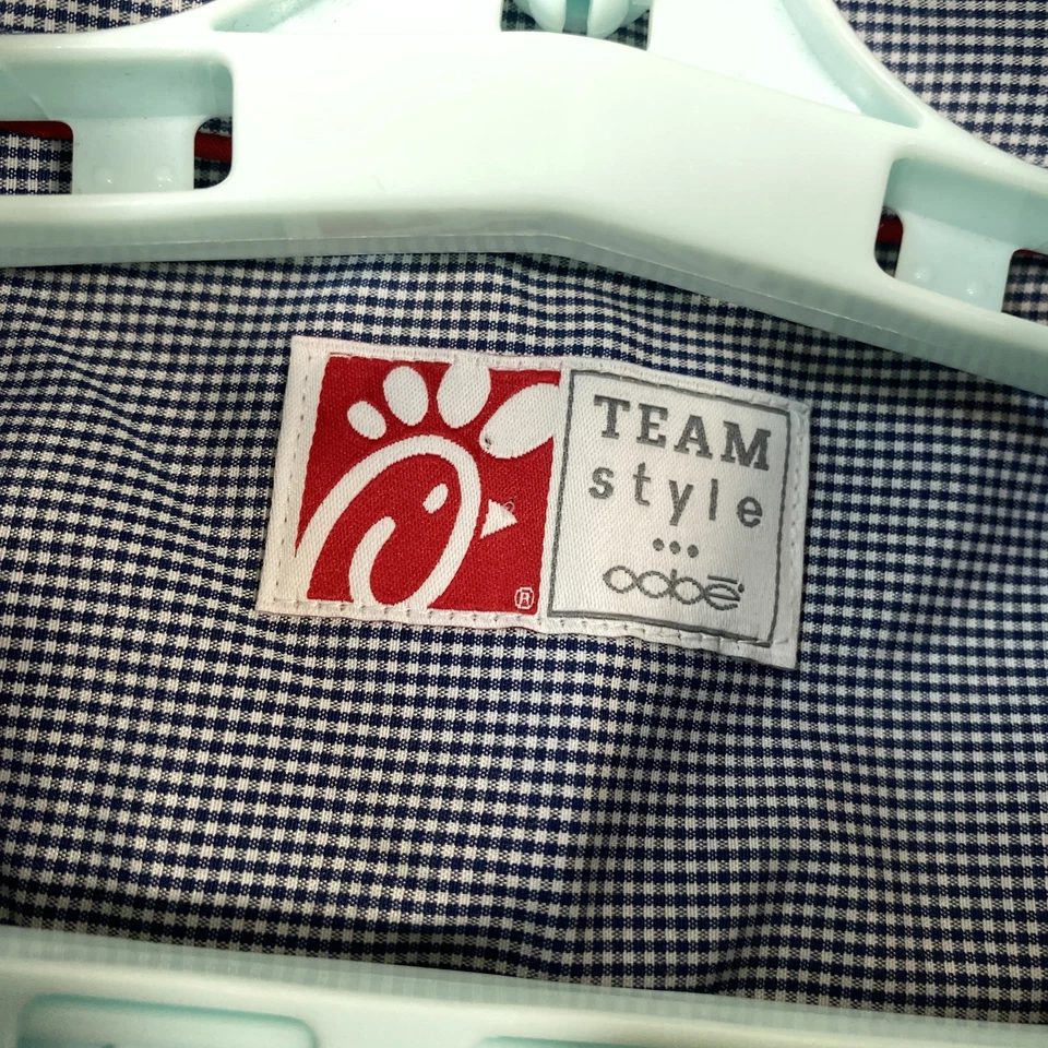 Camisa Chick-fil-A Para Hombres Grande Guinga Manga Corta Abotonada Equipo Uniforme Trabajo Foto 4 de 4