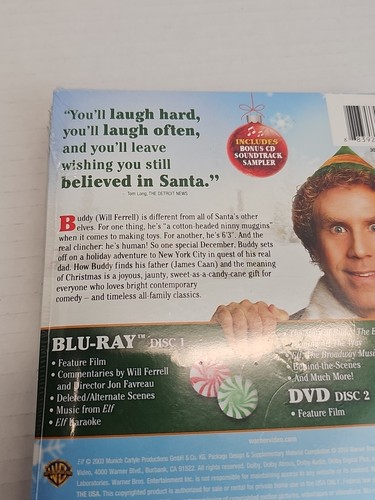 Elf (2003) 10th Anniversary Steelbook (Blu-ray + DVD) Sealed - Picture 3 of 7