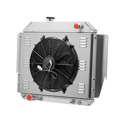 For 1979-91 Ford E100 E150 E250 E350 Econoline 5.8L V8 3 Row Radiator+Shroud+Fan