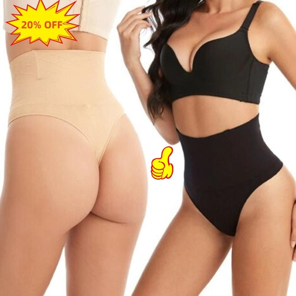 High Waist Body Shaper Tummy Control Thong Pants Shapewear Slim Underwear UK