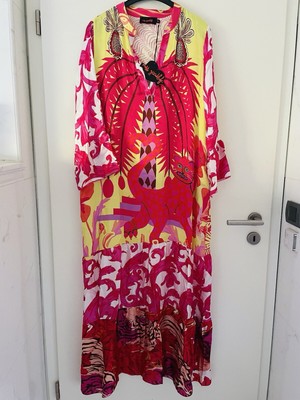 Miss Goodlife Sun Kissed Dress Long Yellow/Pink Kleid Größe M