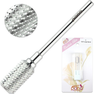 High Quality Silver Cylindrical CARBIDE Bit 3/32 Electric DRILL Nail Art 