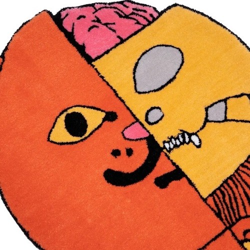 RipNDip Nermal Anatomy Rug Devil Orange 6ft LE 100 Limited Rare Sold Kaws - Picture 4 of 4