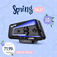LEXIN B4FM Motorrad Headset Bluetooth Interco...