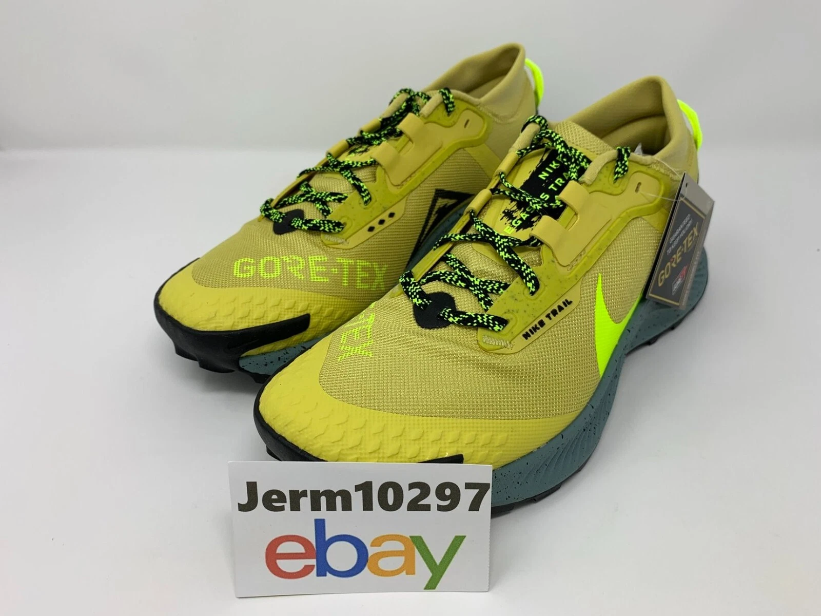 New Men's Nike Pegasus Trail 3 GTX Shoes Celery Volt (Yellow Black) #DC8793 300