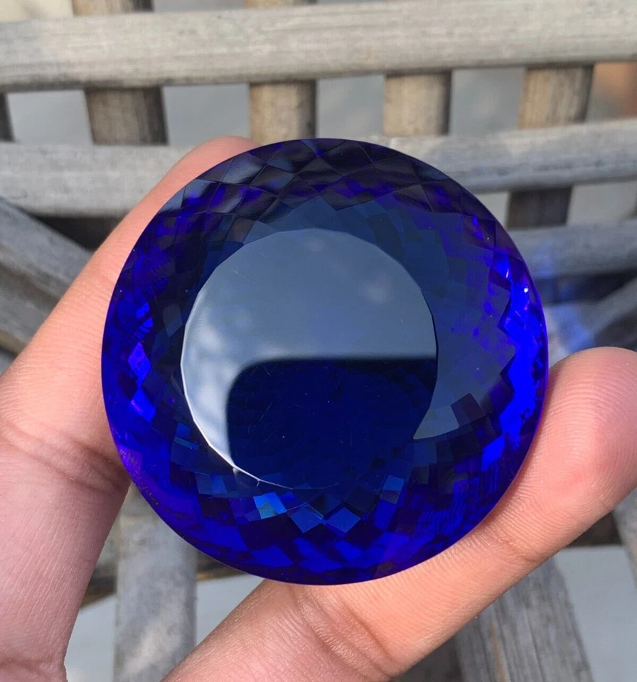 335 CT Top Quality Tanzanite Quartz Round Faceted Cut Quartz, Big Size Quartz - Image 3 of 4