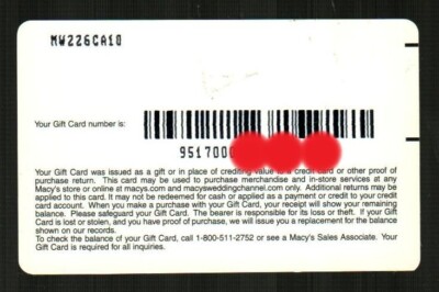 MACY'S Red Star Shopping Bag 2004 Gift Card $0 NO VALUE