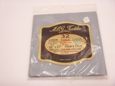 MCG Textiles Cross Stitch 100 Linen Fabric blue 20x27" Belgium