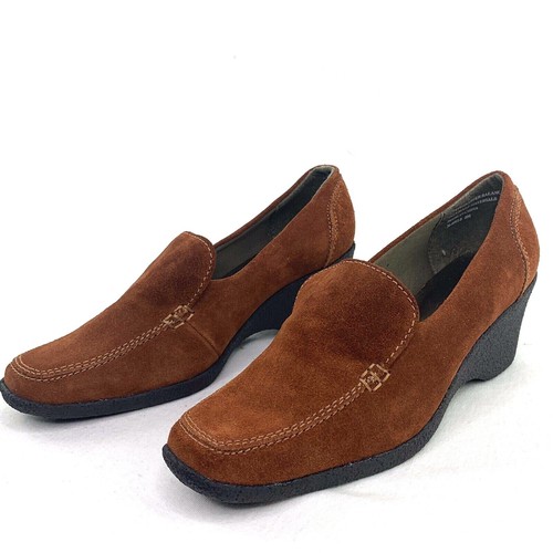 Nuevo sin caja Chadwicks Of Boston Para mujer 8M Marrón Gamuza Tacón de cuña Sin cordones 3649928 - Imagen 4 de 9