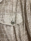 Chicos Size 2 Cotton Beige Bronze Snake Print Shirt Jacket Front Pockets EUC — photo 2