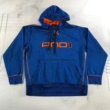 Vintage AND1 Unlmtd Hoodie Mens Large Blue Orange Spellout Large Logo
