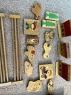 Vintage Wooden Pull Along Zoo Truck Toy w/Animals w/Original Box — photo 3