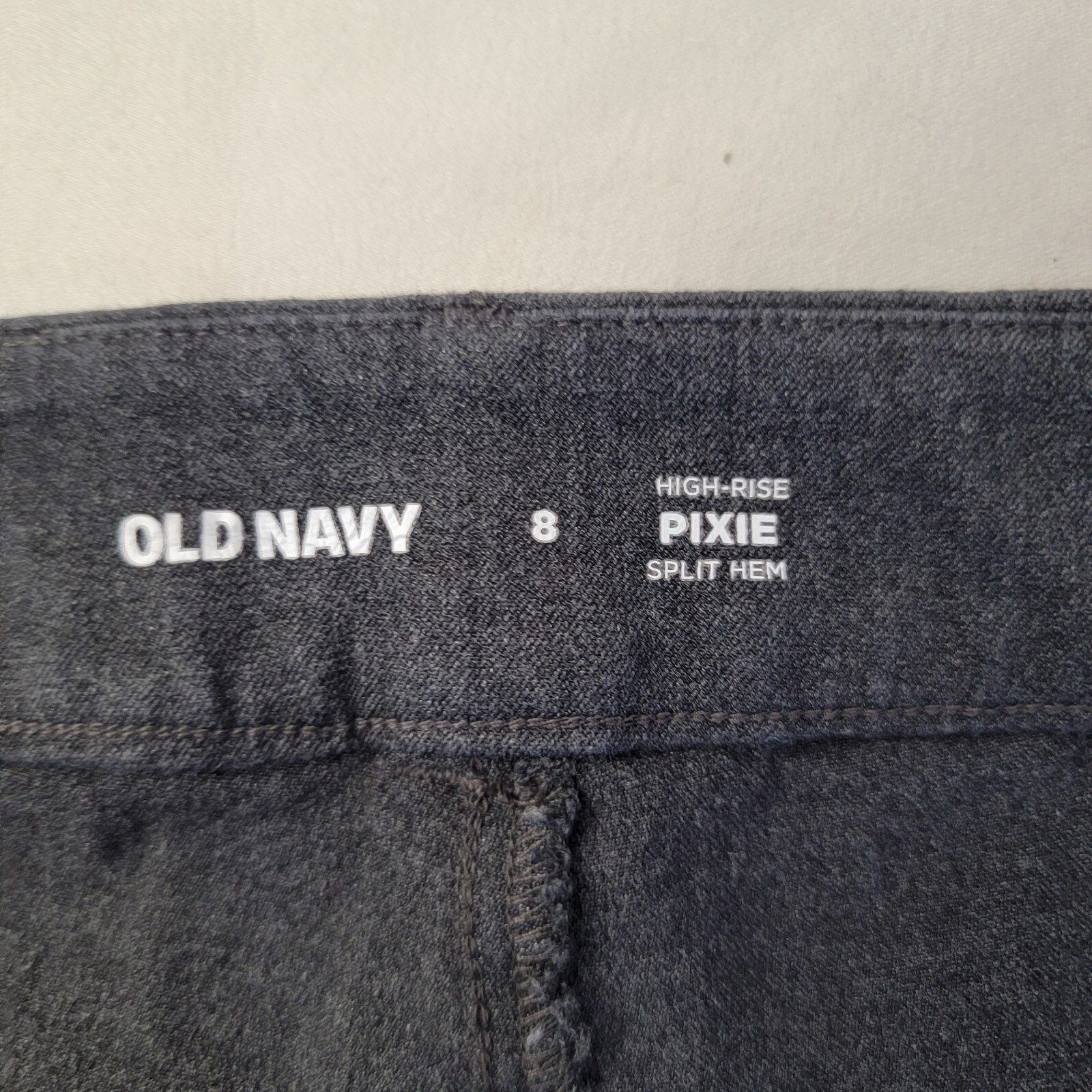 Old Navy High Rise Pixie Split Hem Gray Stretch D… - image 6