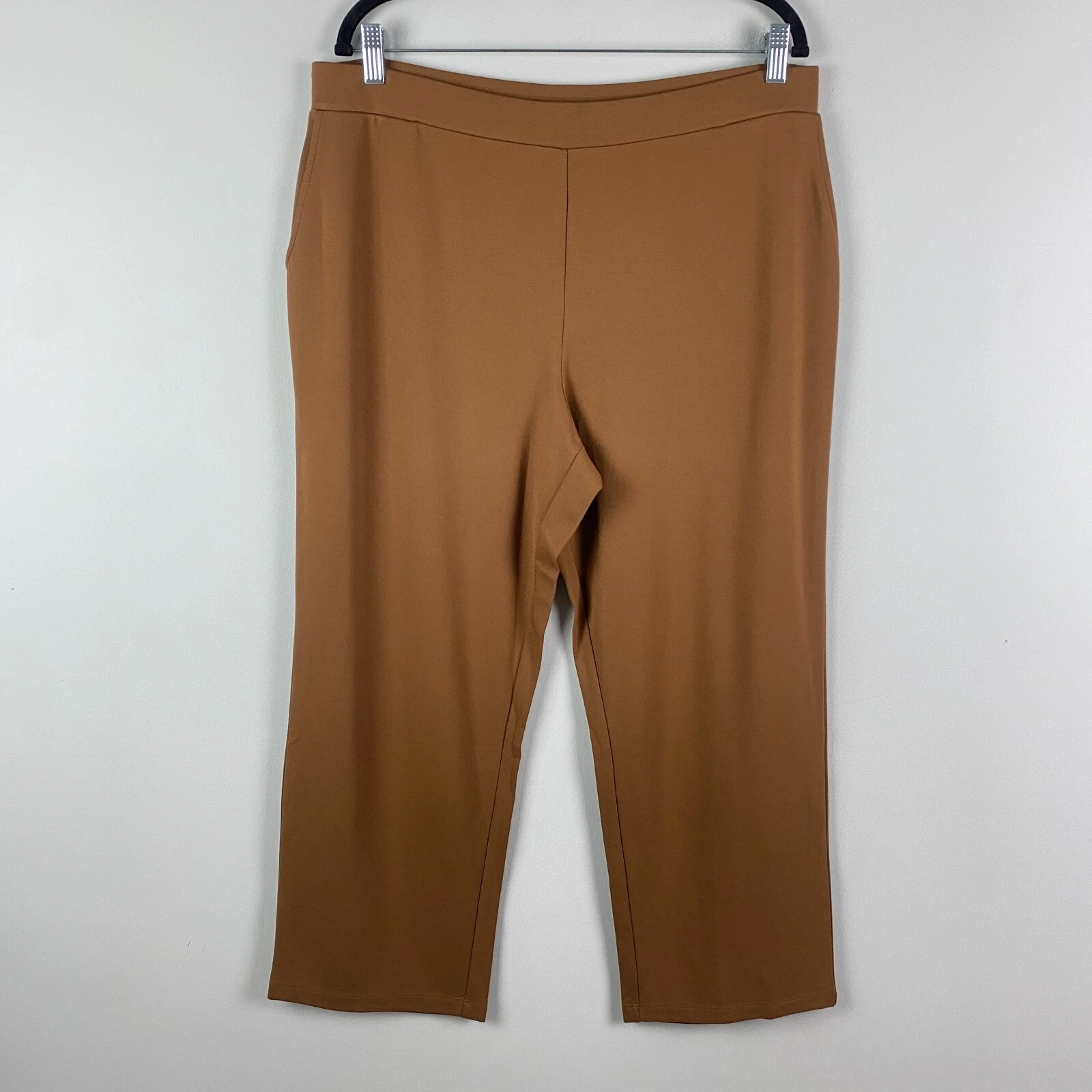 Pantalon de poêle en tricot Susan Graver Modern Essentials Supreme taille grand marron
