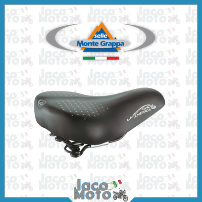 SATTEL FAHRRADSATTEL MONTEGRAPPA AMERICA für FAHRRAD CITY BIKE LEDER schwarz