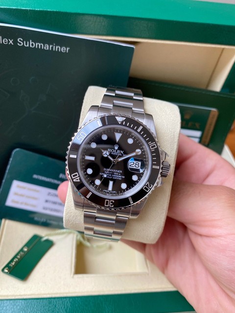 Rolex Submariner Date Men's Black Watch 